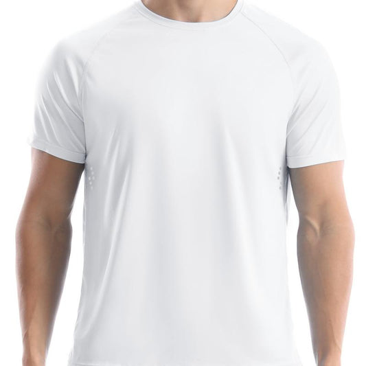 Men'S UPF 50+ Swim Shirts, Sun Protection Short Sleeve Rash Guard, Quick Dry T-Shirt for Fishing and Surfing