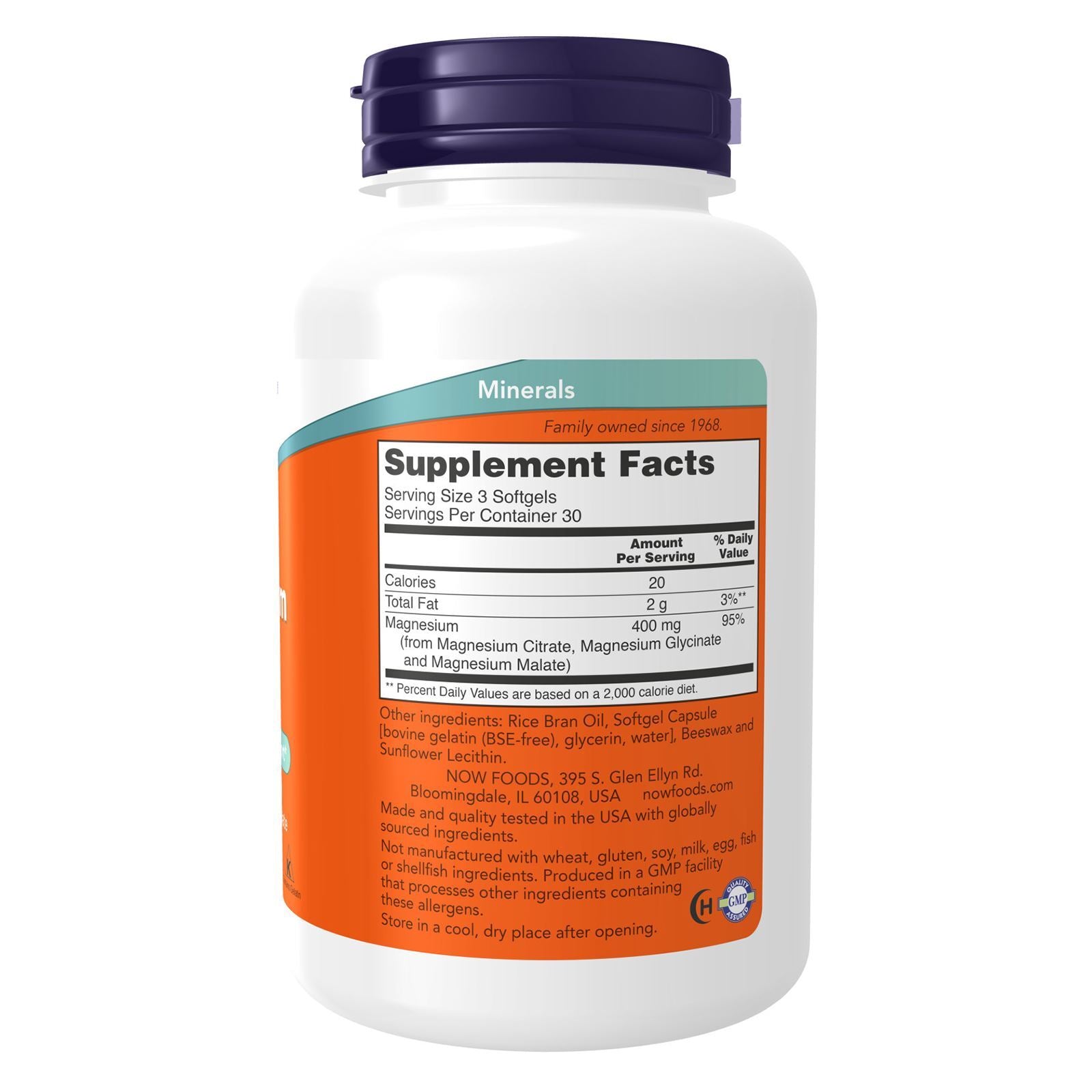 NOW FOODS Magnesium Citrate 90 Softgels