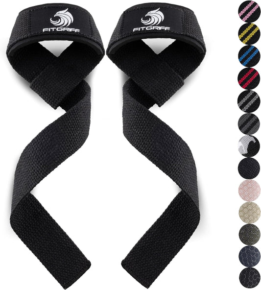 ® Lifting Wrist Straps for Weightlifting, Gym, Deadlift, Workout (Made of Premium Cotton & Padded) - Men & Women