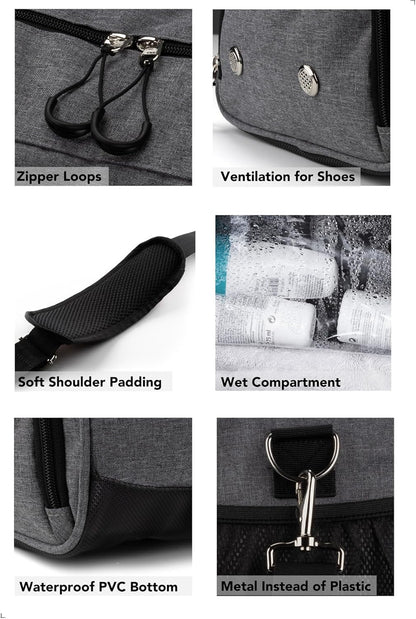 ® Gym Bag for Men & Women with Shoe & Wet Compartment - Duffle Bag for Travel, Sports, Fitness & Workout