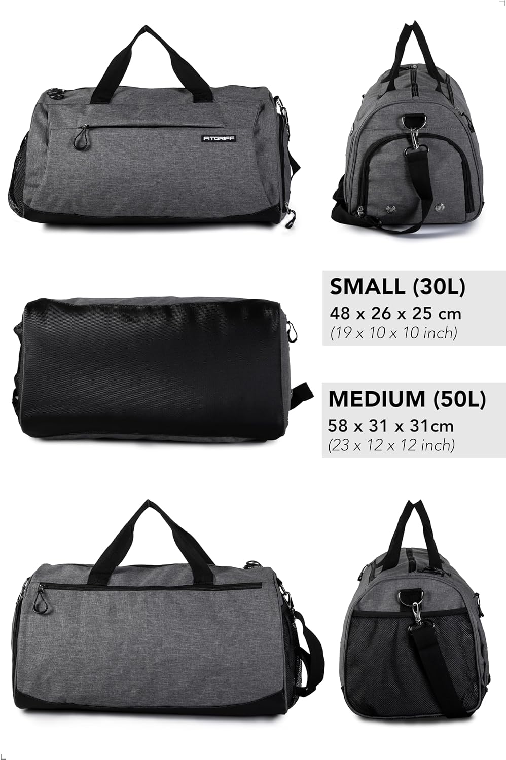 ® Gym Bag for Men & Women with Shoe & Wet Compartment - Duffle Bag for Travel, Sports, Fitness & Workout