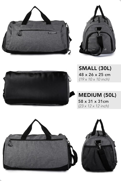 ® Gym Bag for Men & Women with Shoe & Wet Compartment - Duffle Bag for Travel, Sports, Fitness & Workout