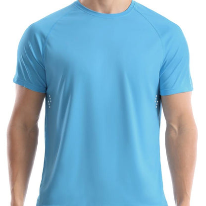 Men'S UPF 50+ Swim Shirts, Sun Protection Short Sleeve Rash Guard, Quick Dry T-Shirt for Fishing and Surfing